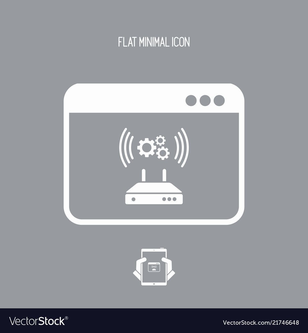 Router or modem setting icon