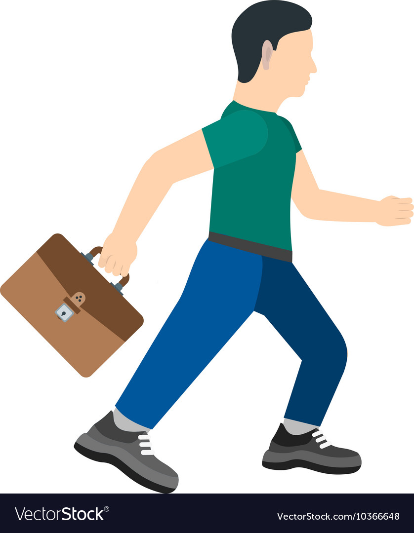 Running with briefcase