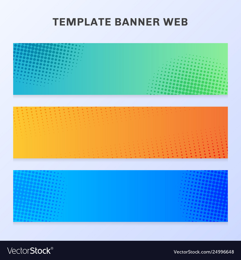 Set banner web vibrant gradient color with Vector Image