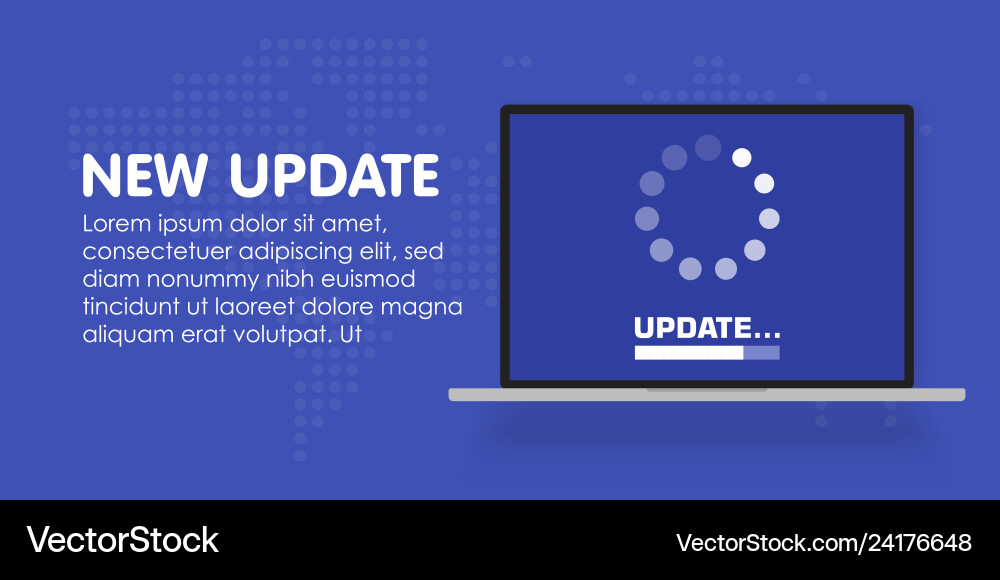 System software update and upgrade concept Vector Image