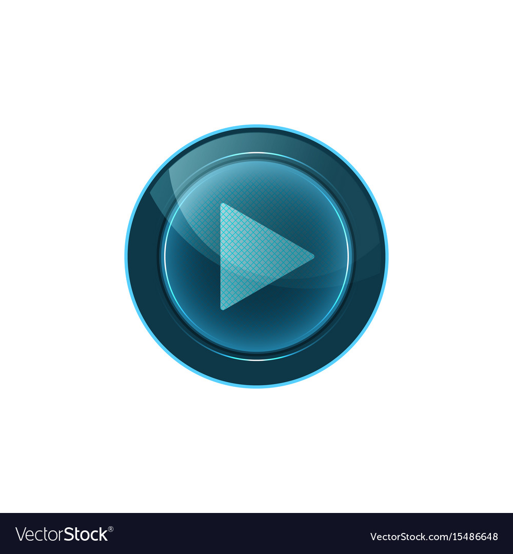 Web button play on white background design