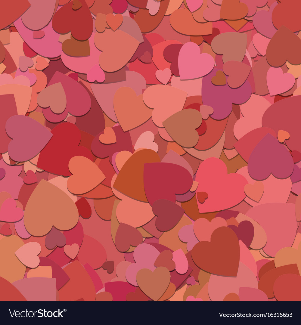 Abstract seamless random heart background pattern
