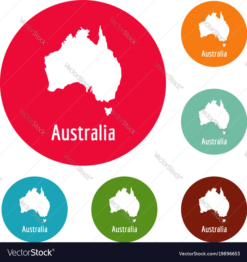 australia map in black simple vector image