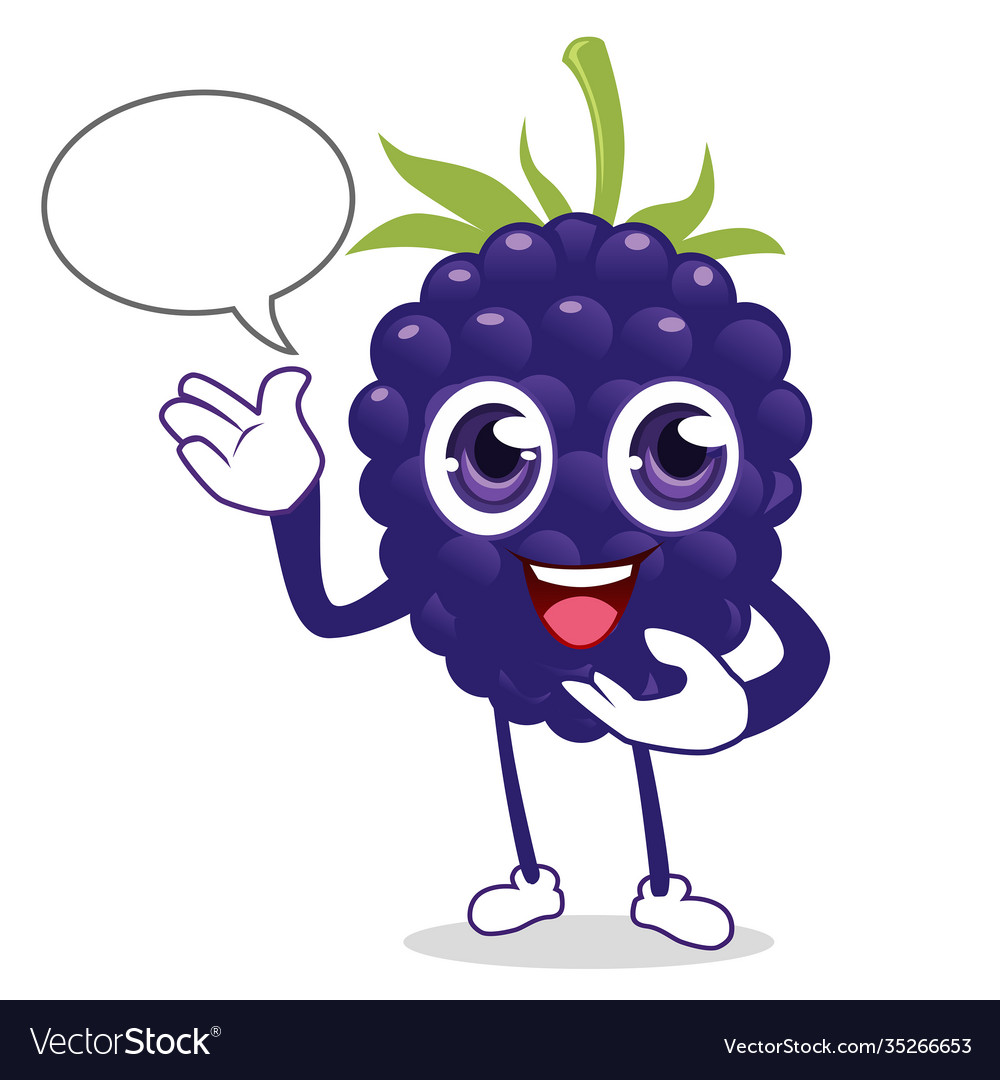 Blueberry fruit mascot cartoon