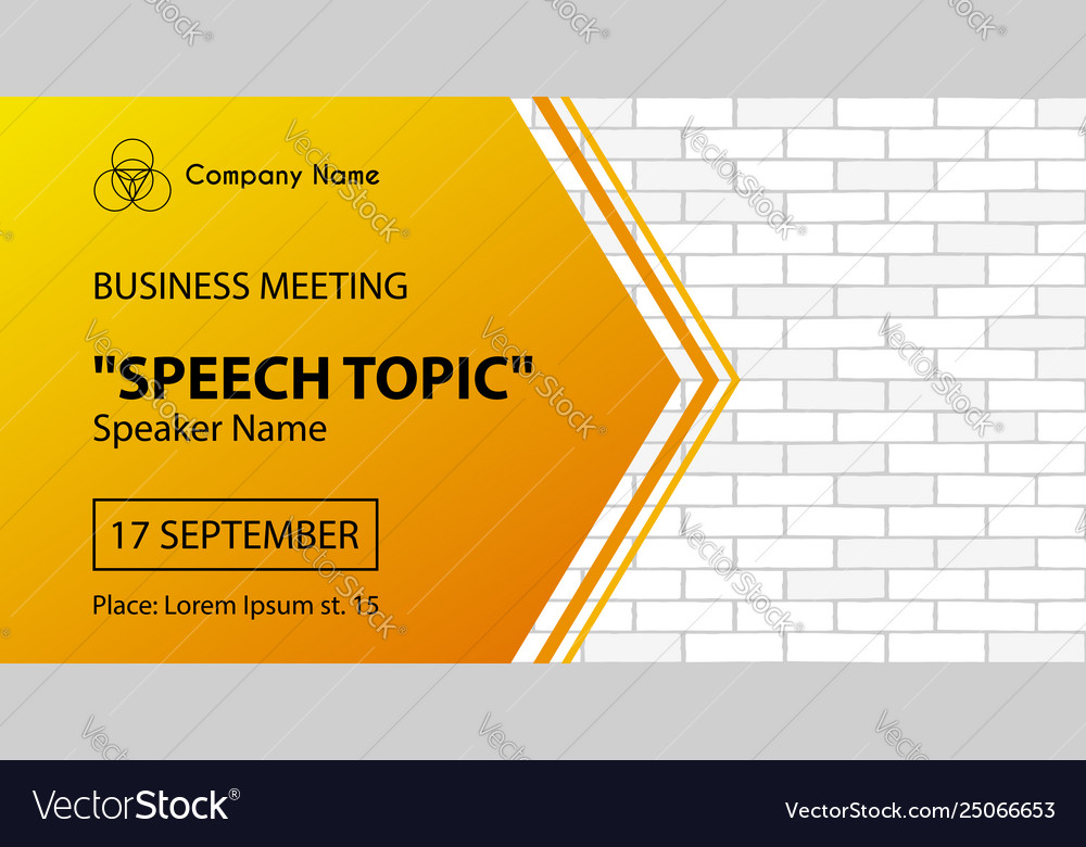 Business meeting banner template corporate flyer Vector Image