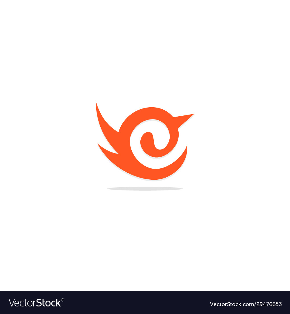 C initial curl decorative abstract logo