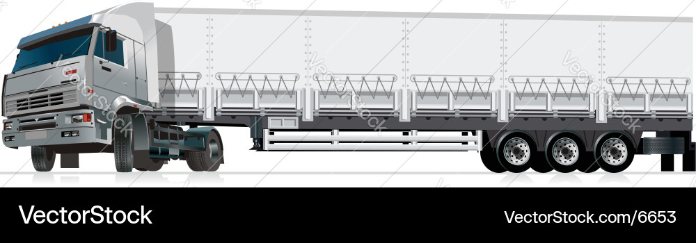 Cargo semi-truck Royalty Free Vector Image - VectorStock