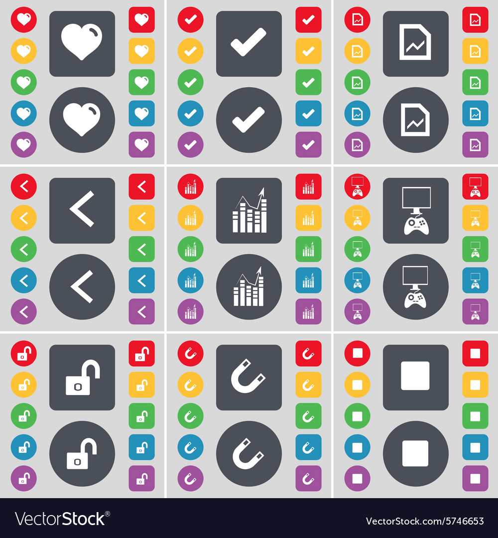 Heart tick graph file arrow left game