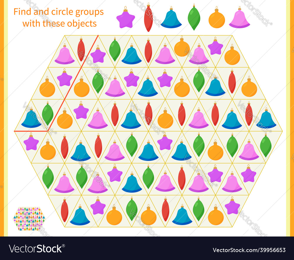 Logic game for children divide and circle vector image Logic game for children divide and circle