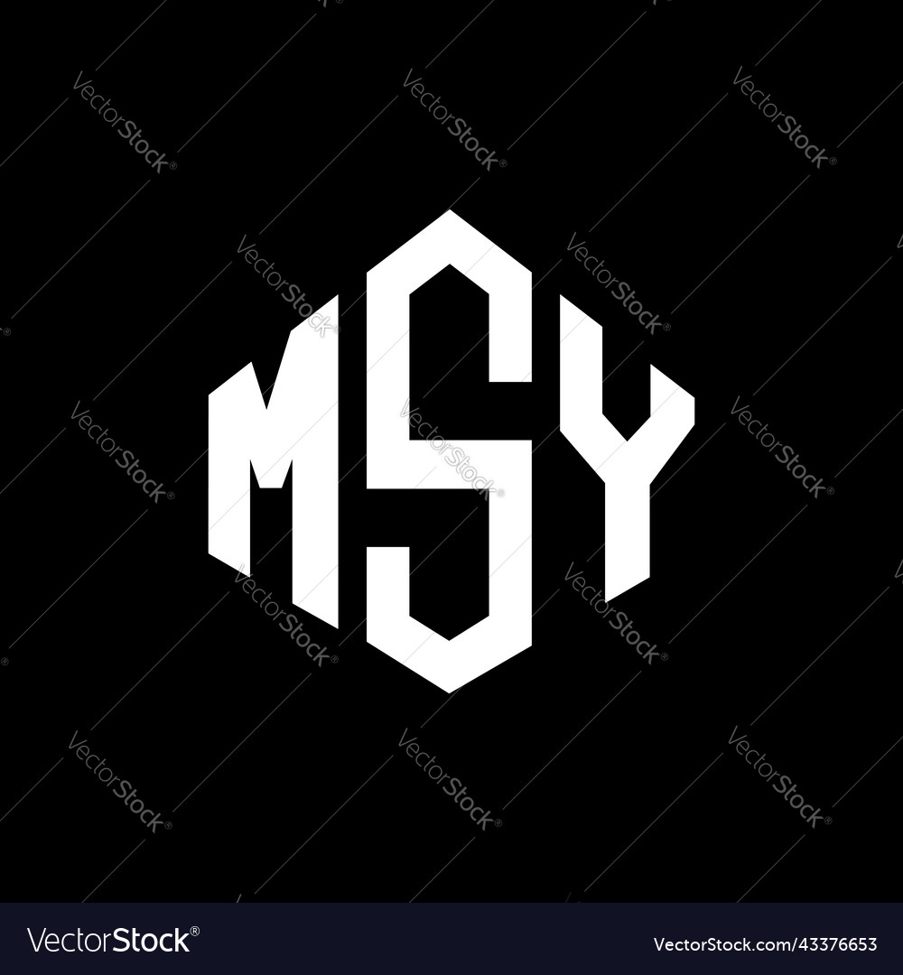 Msy letter logo design with polygon shape Vector Image