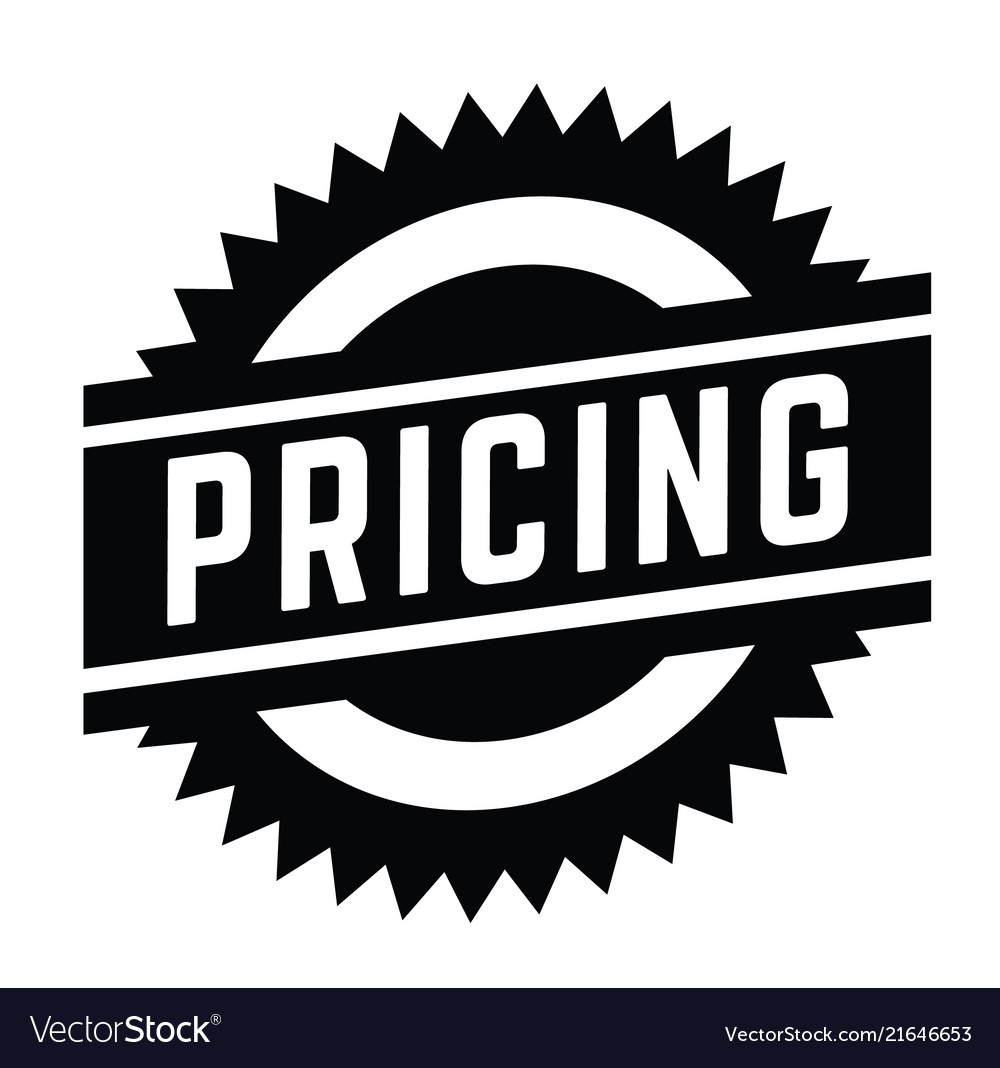 Pricing stamp on white