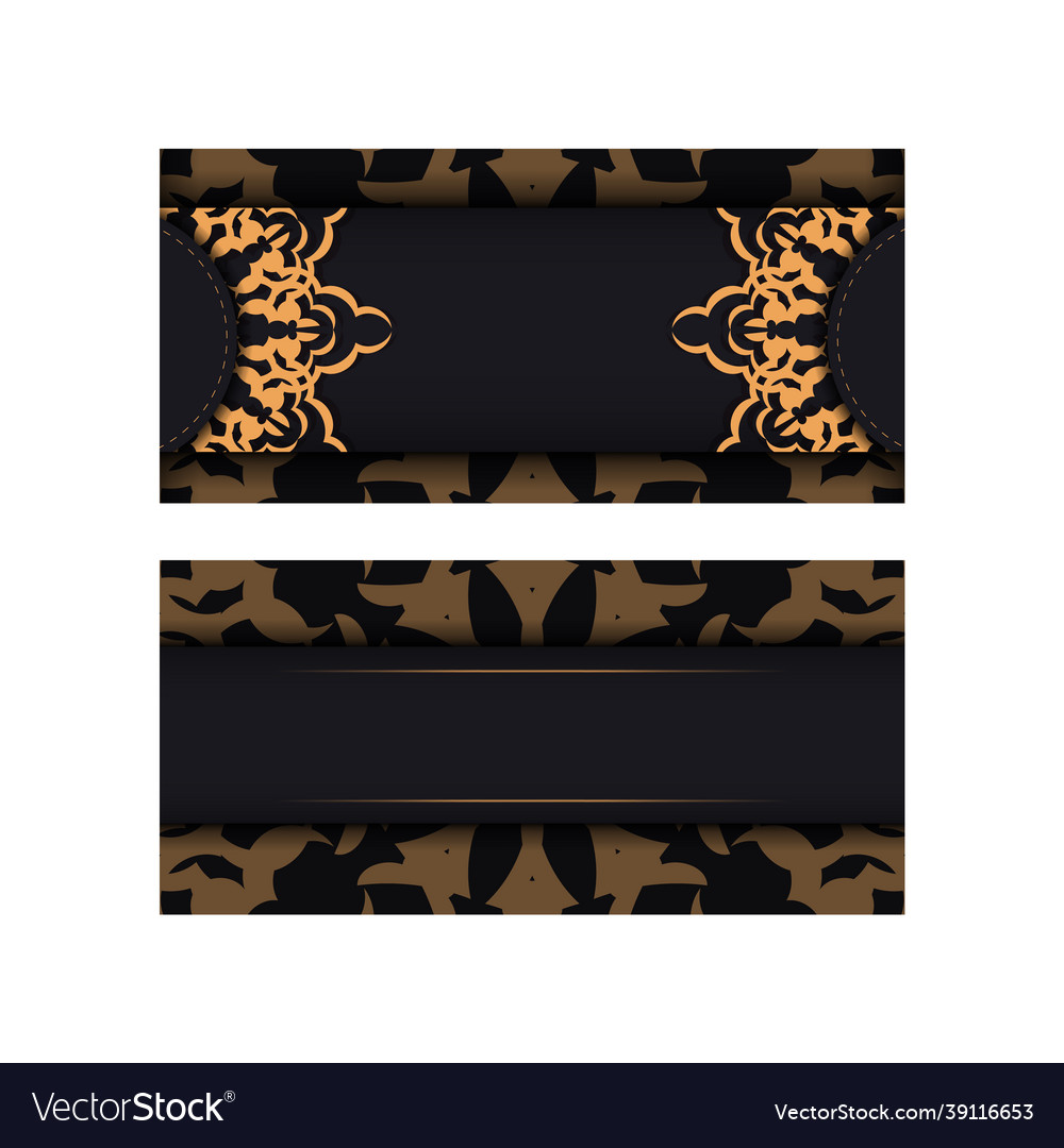 Rectangular postcard design in black Vector Image Rectangular postcard design in black