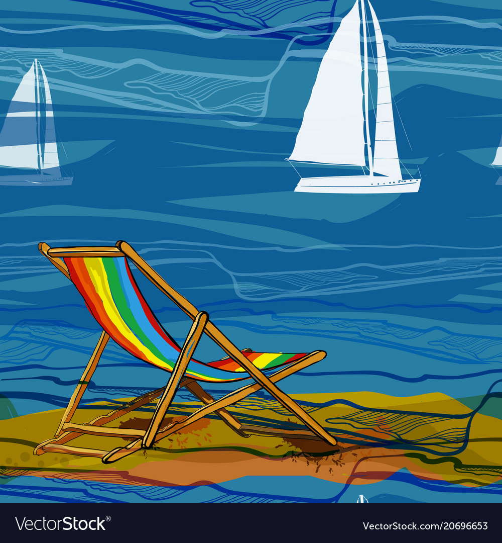 Seamless pattern with lounge vector image Seamless pattern with lounge