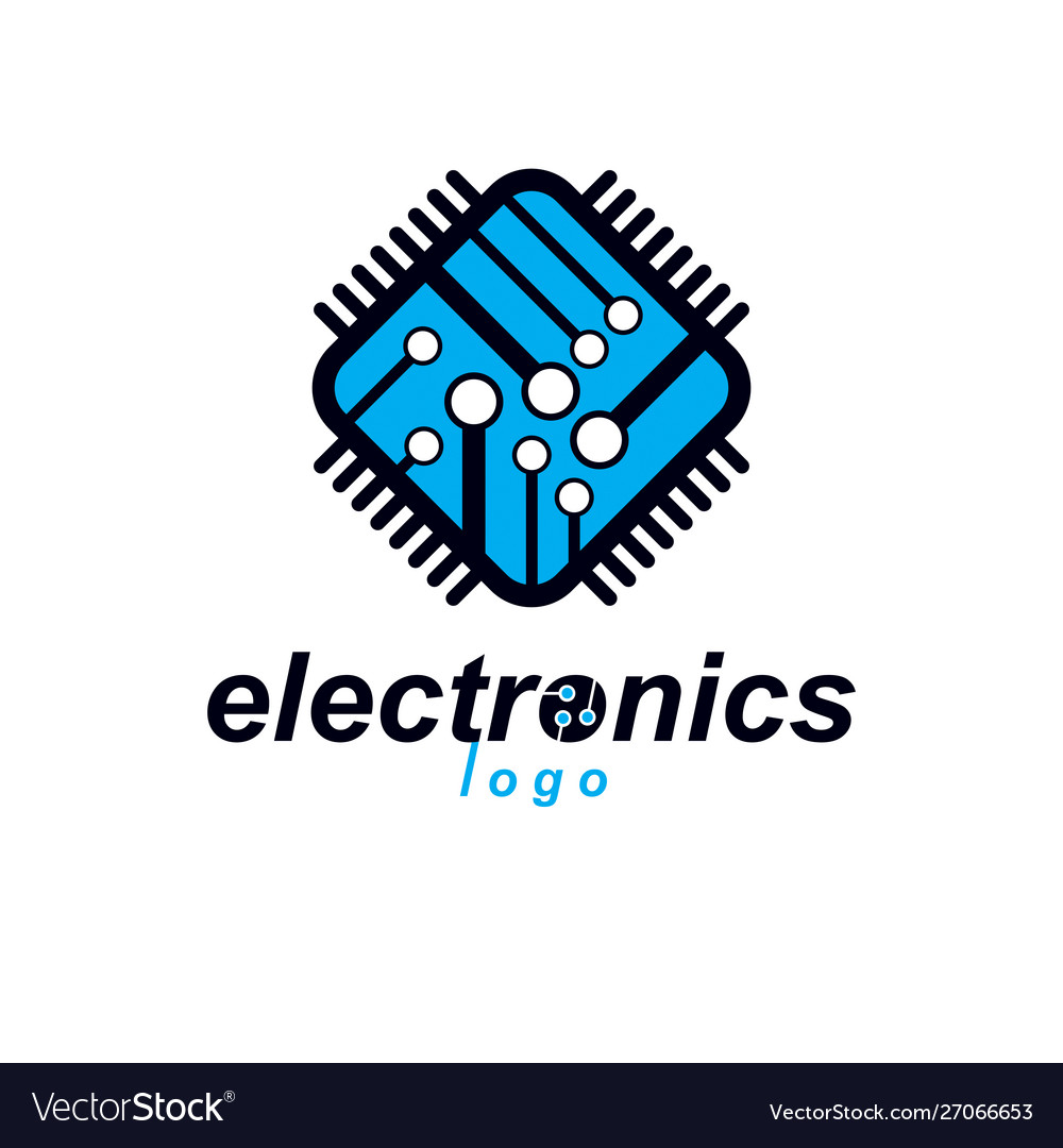 Technologie cpu-Design mit quadratischem Mikroprozessor vector image Technologie cpu-Design mit quadratischem Mikroprozessor