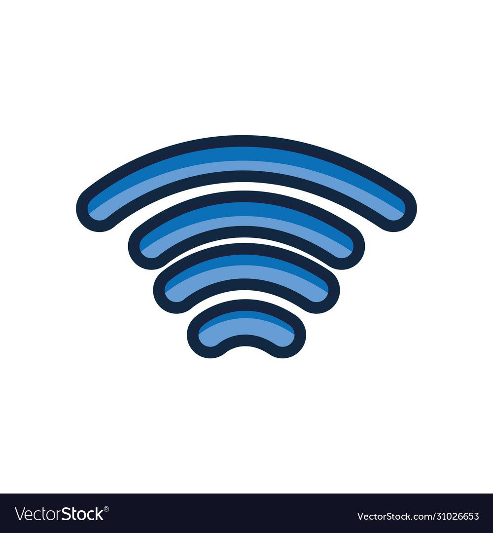 User interface concept wifi symbol icon line