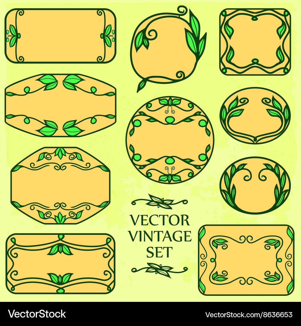 Vintage frames Royalty Free Vector Image - VectorStock