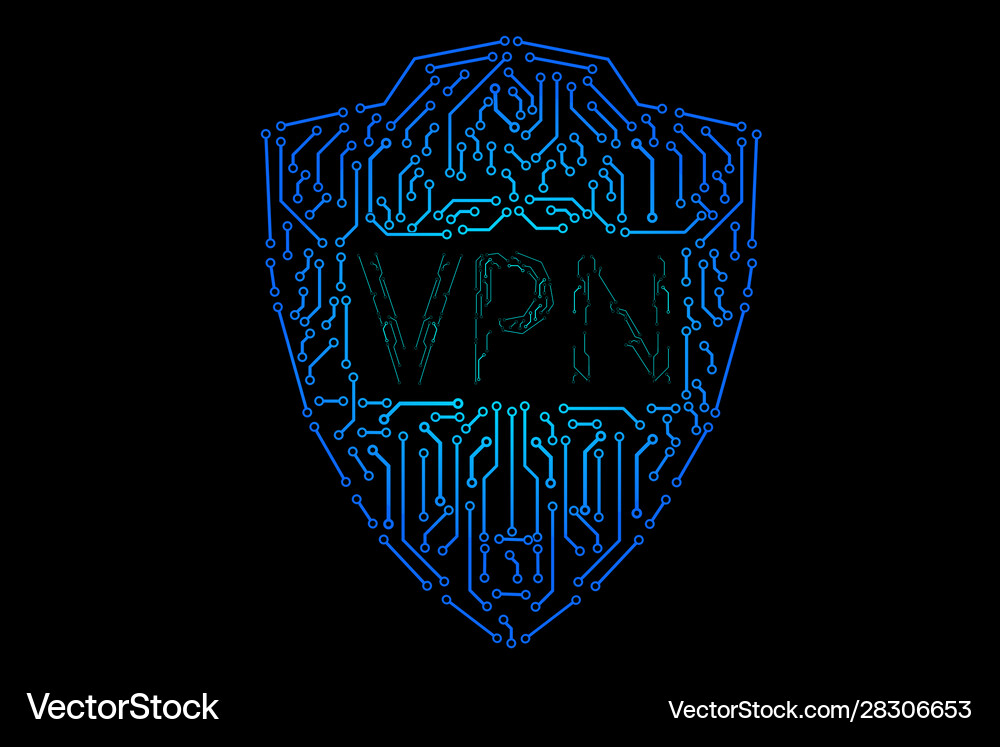 Vpn network security internet Royalty Free Vector Image