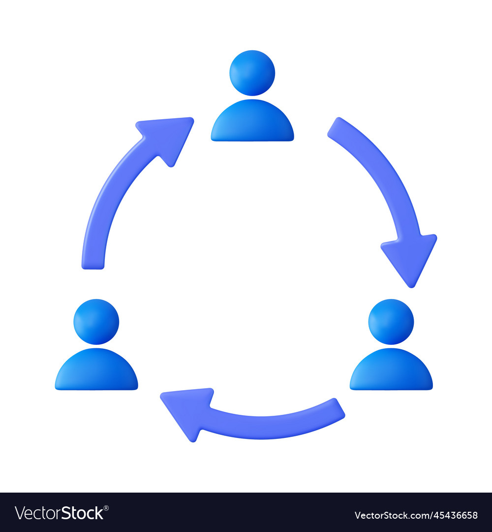 3d user switch vector image 3d user switch