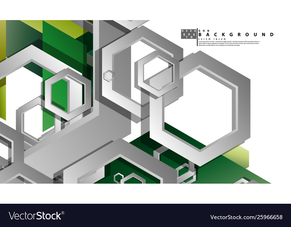 Abstract geometric background with hexagons vector image Abstract geometric background with hexagons