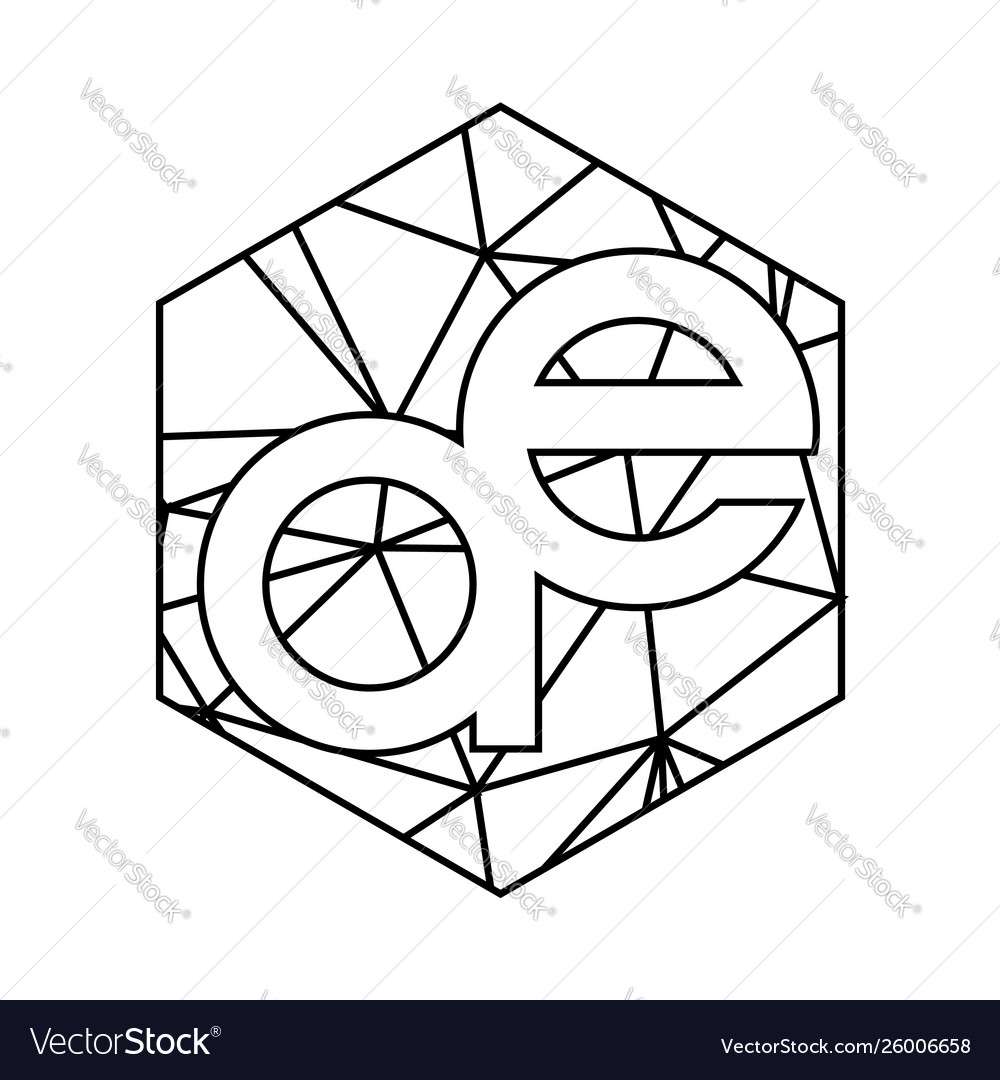 Ae initials triangle geometric line art logo