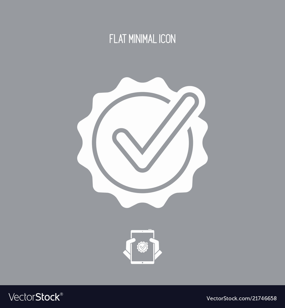 Checking quality symbol icon