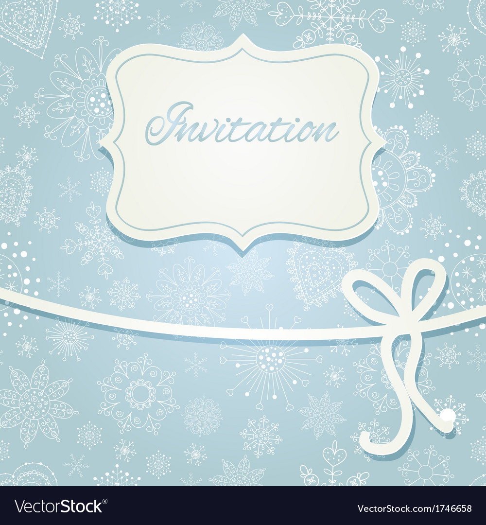 Christmas invitation card Royalty Free Vector Image