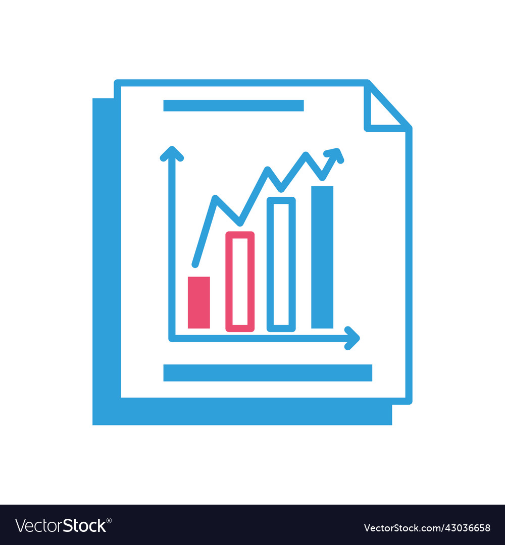 Financial statistics chart Royalty Free Vector Image