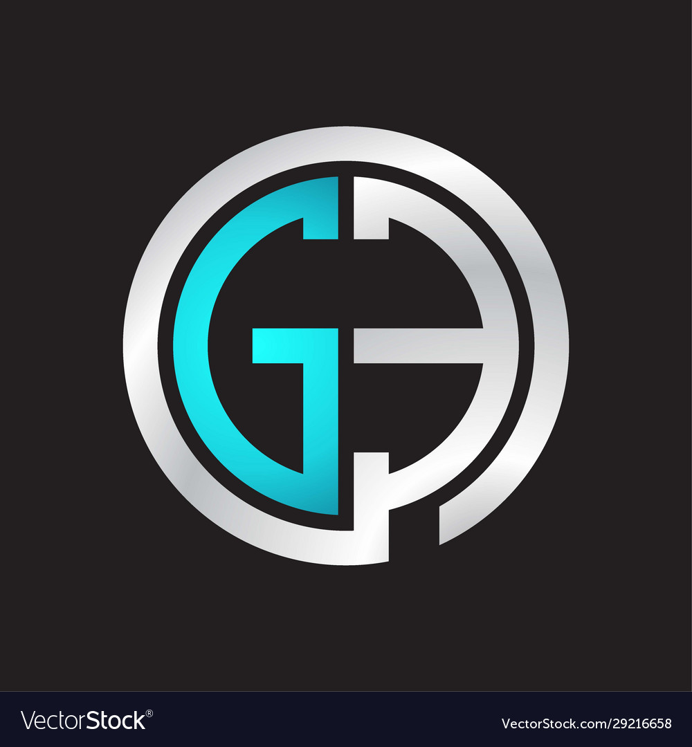 Ge initial logo linked circle monogram Vector Image Ge initial logo linked circle monogram