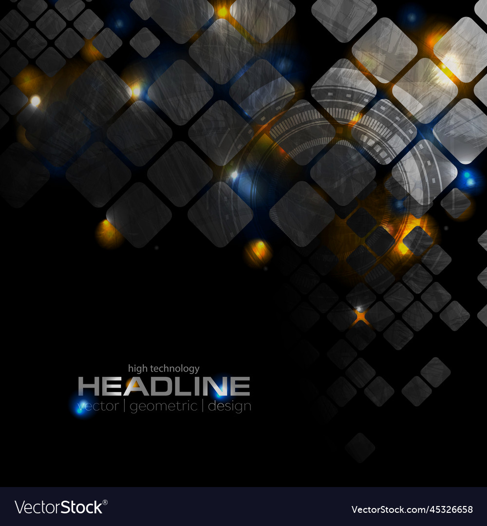 Glow Tech Background - Squares