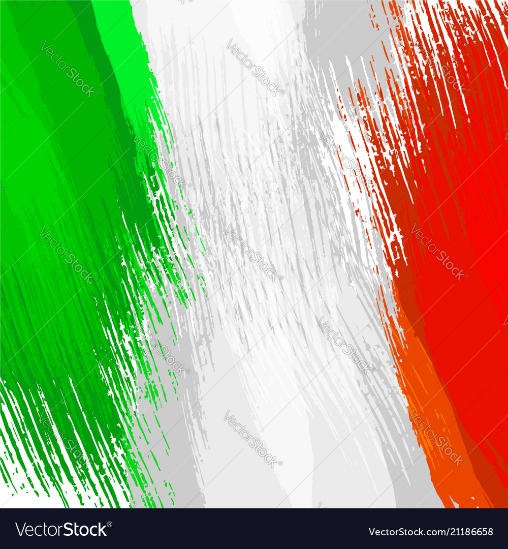 Grunge background in colors of italian flag Vector Image