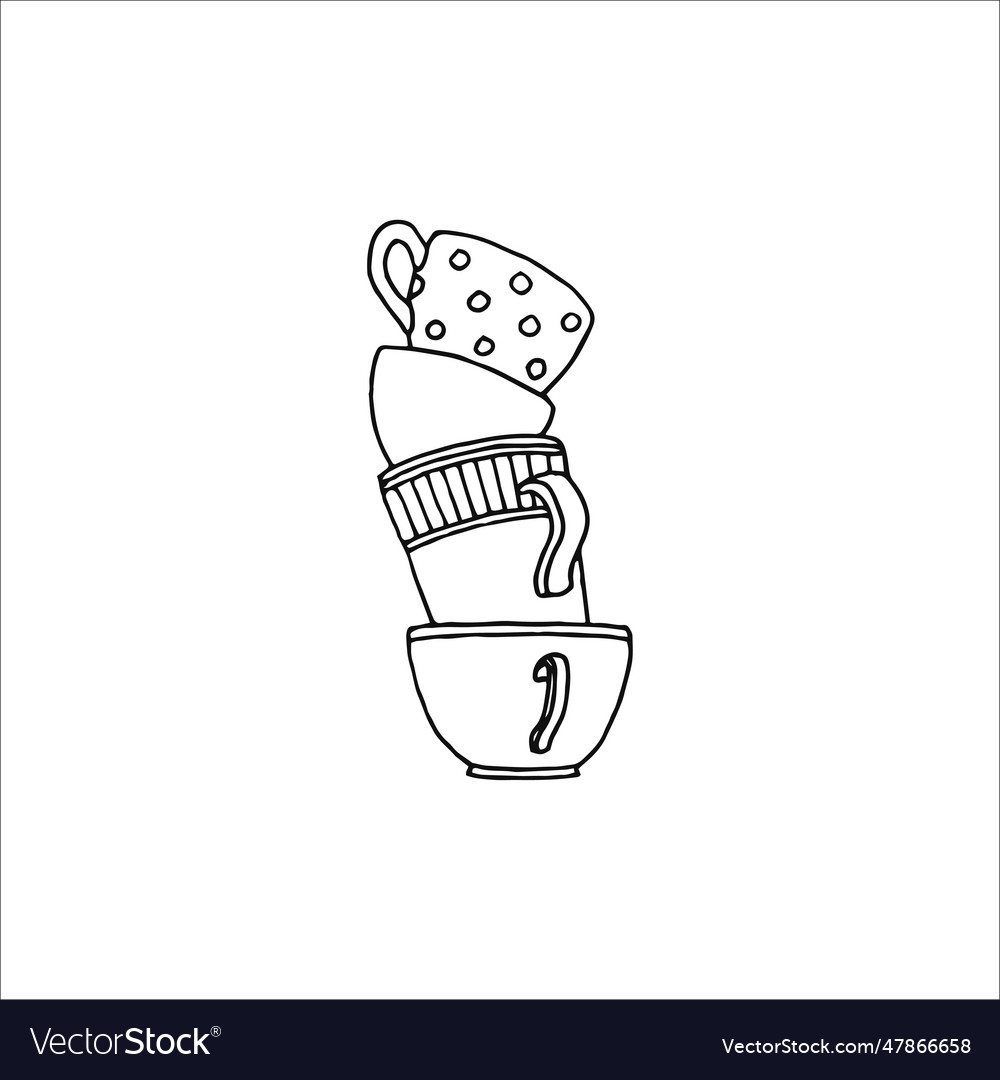 Hand drawn logo element doodle drawing small Vector Image Hand drawn logo element doodle drawing small