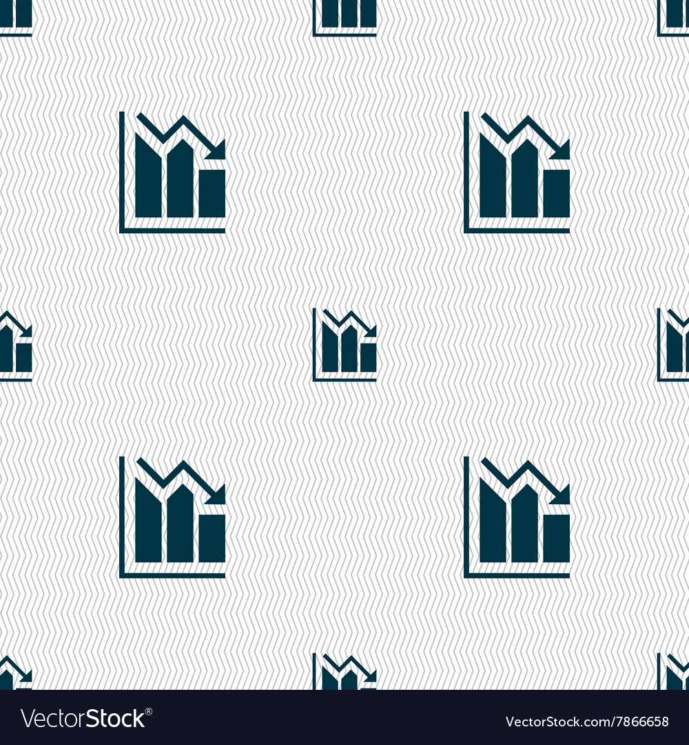 Histogram icon sign seamless pattern