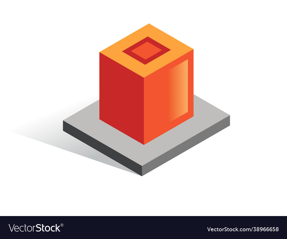 Isometric button isolated icon switcher vector image Isometric button isolated icon switcher