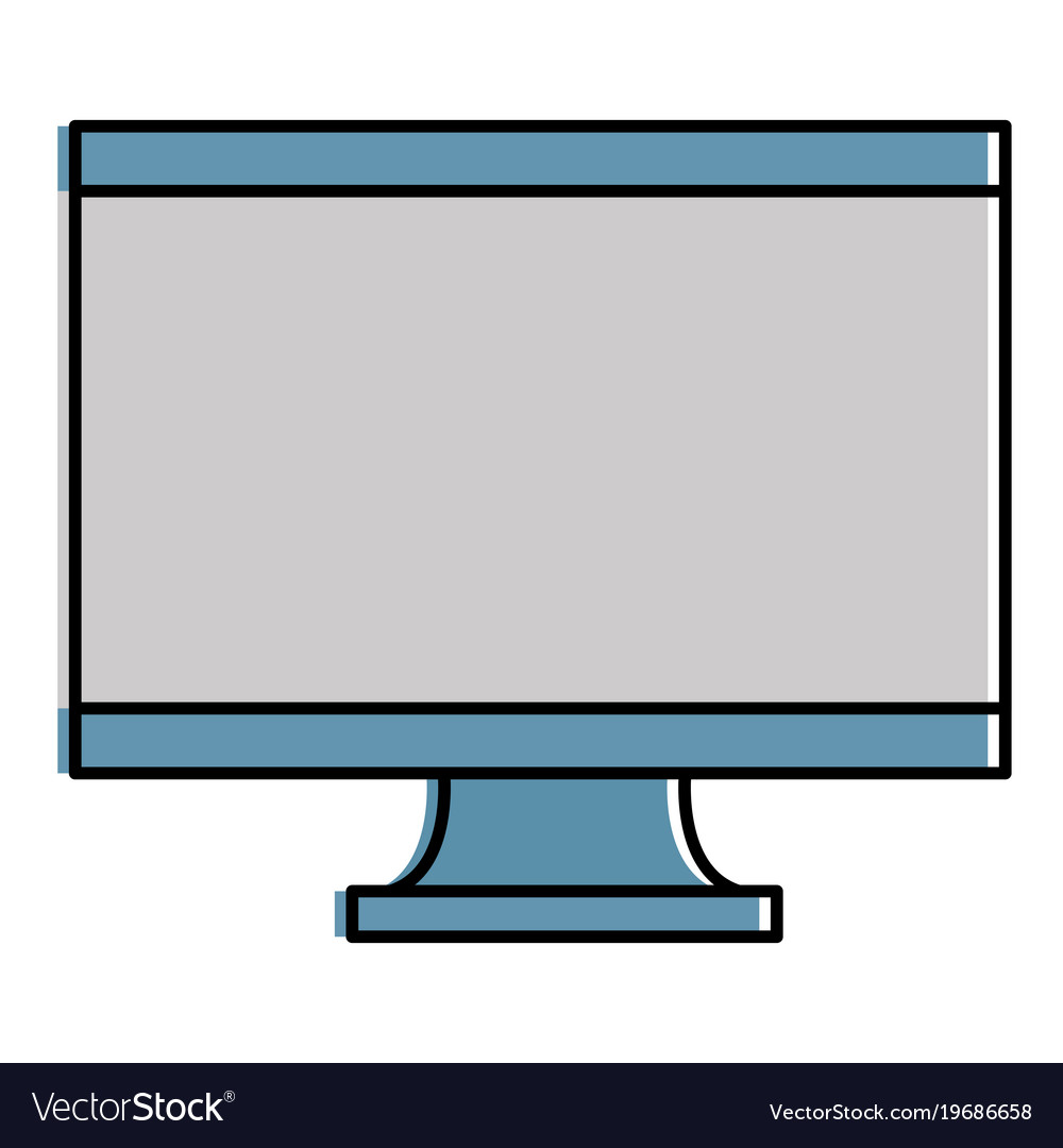 Monitor computer isolated icon