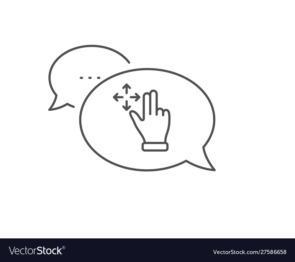 Move gesture line icon slide arrow sign swipe