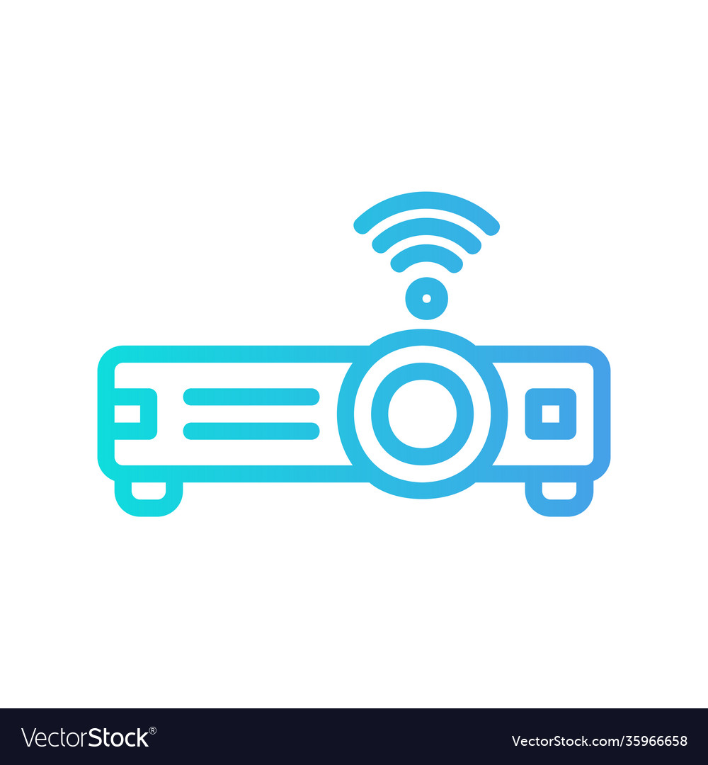 Projector icon in gradient style about internet vector image Projector icon in gradient style about internet