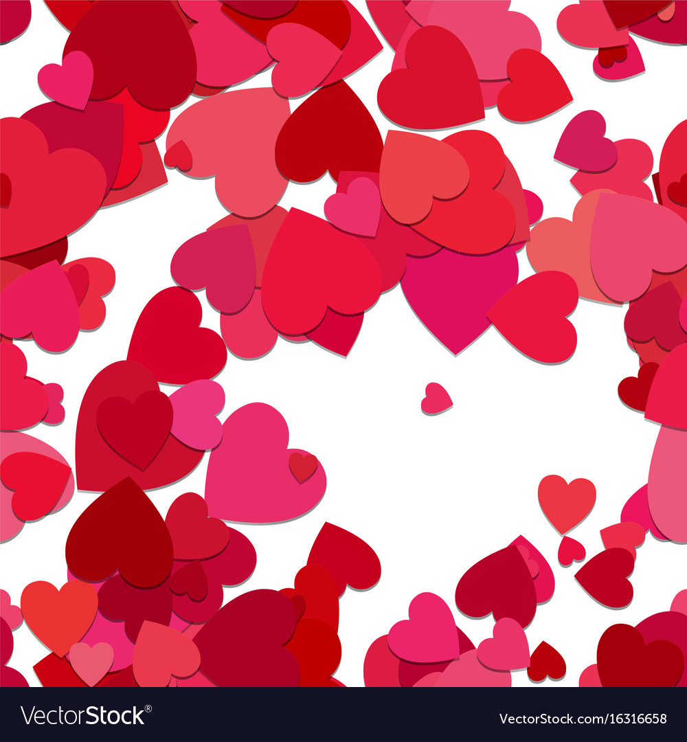 Red seamless heart background pattern