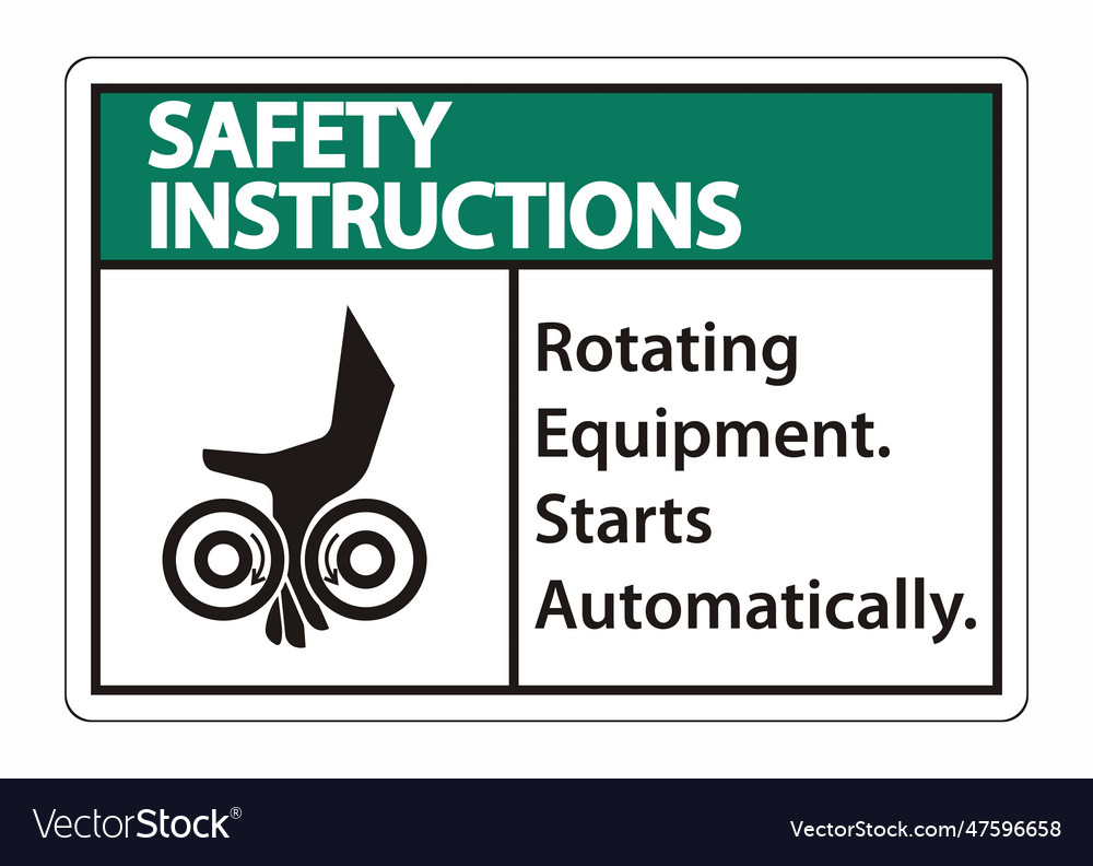 Rotating equipmentstarts automatically symbol vector image Rotating equipmentstarts automatically symbol
