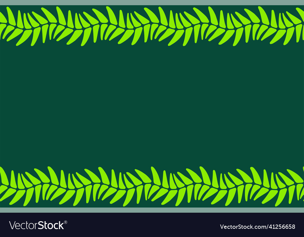 Seamless horizontal border pattern with green vector image Seamless horizontal border pattern with green
