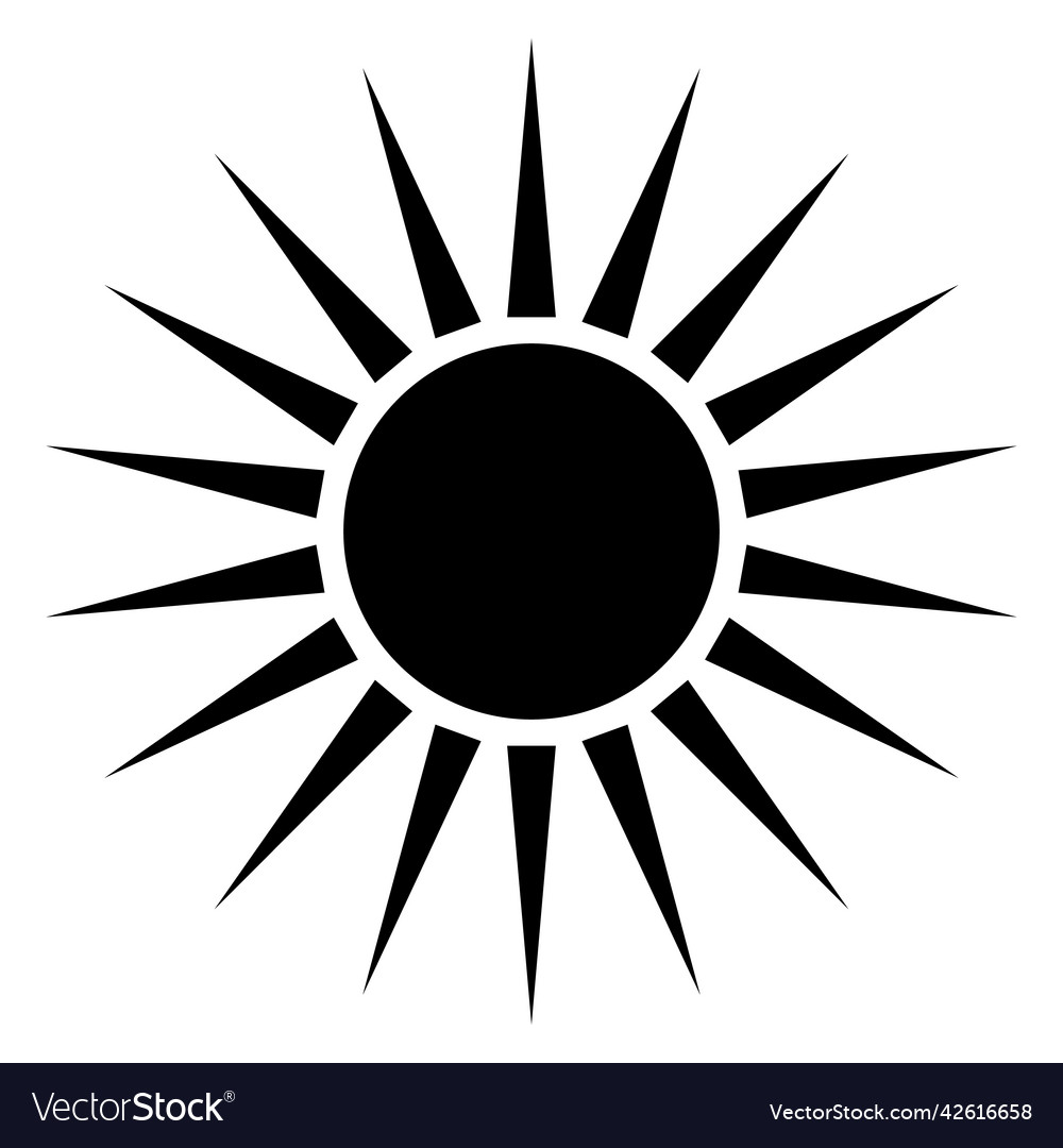 Silhouette icon in the sun