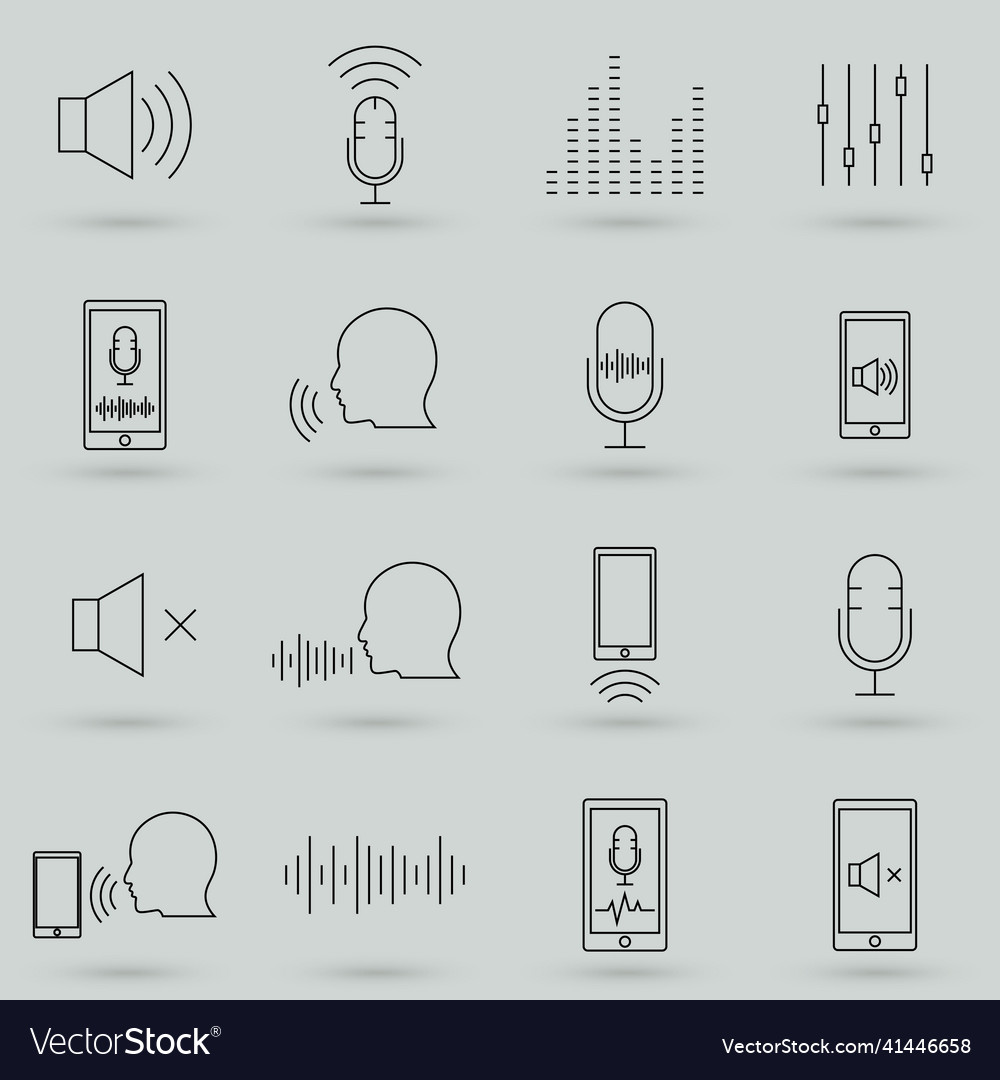 Speech recognition device set of voice dialing vector image Speech recognition device set of voice dialing
