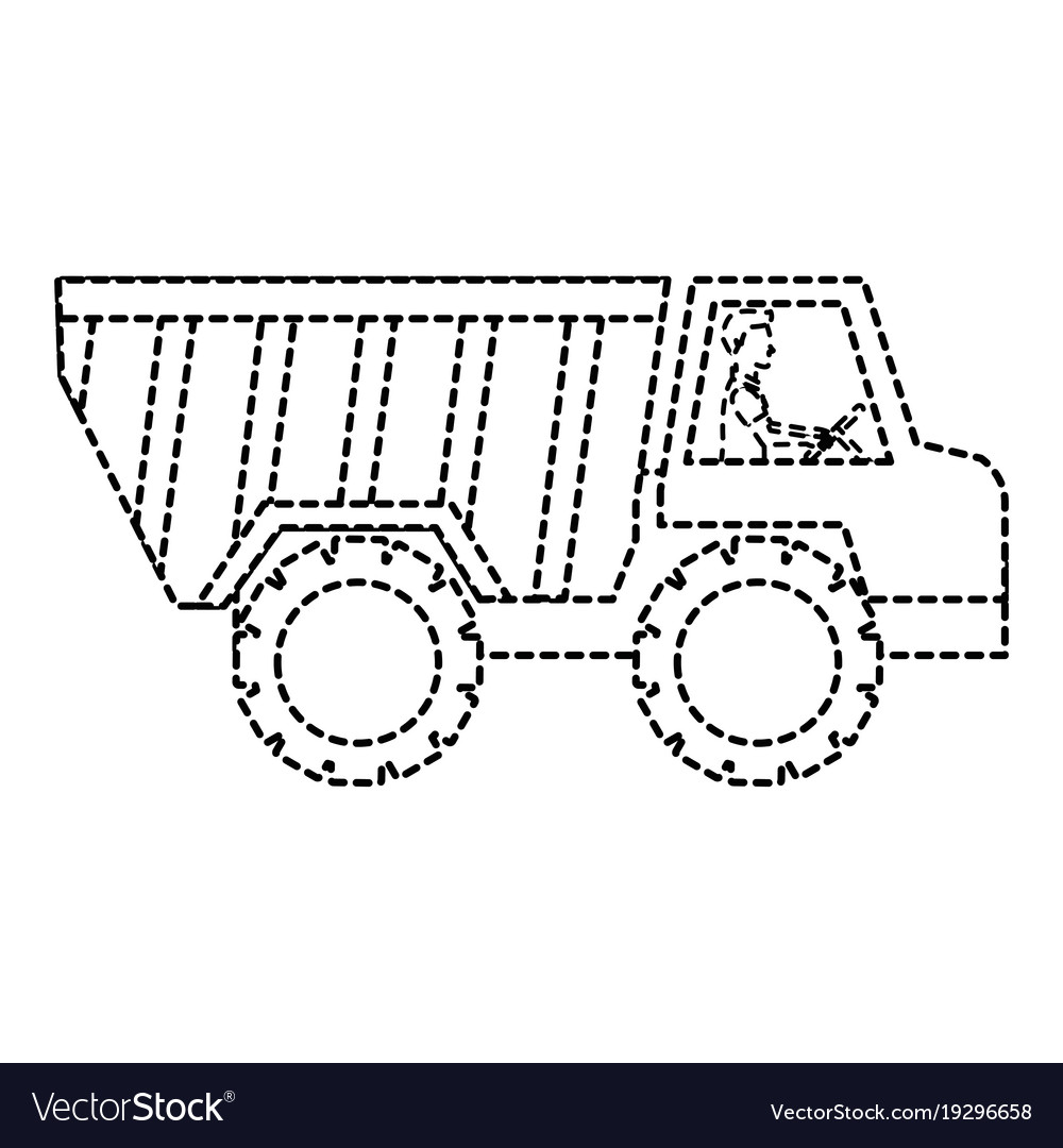 Truck dump isolated icon Royalty Free Vector Image