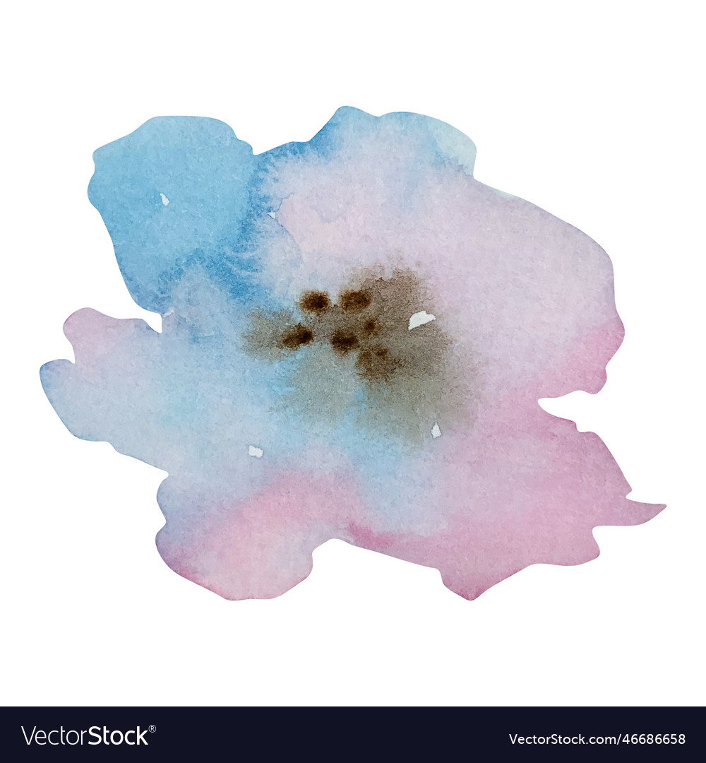 Watercolor bright abstract flower for spring Vector Image