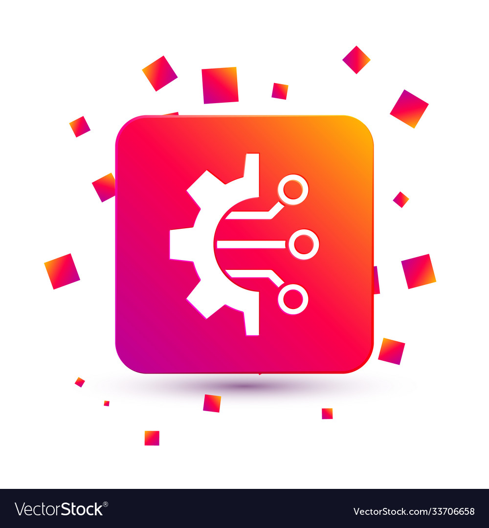 White algorithm icon isolated on background vector image White algorithm icon isolated on background
