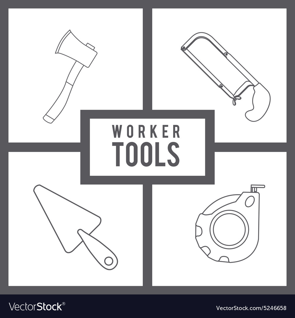 Worker tools design Royalty Free Vector Image - VectorStock