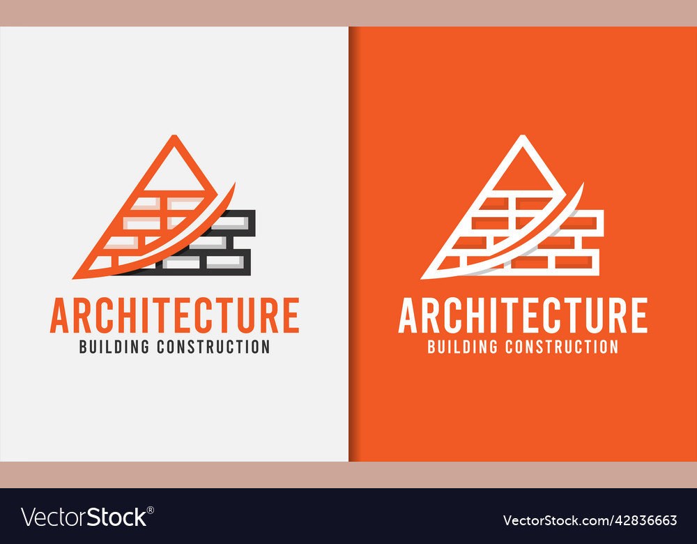 Abstract architecture logo design with initial