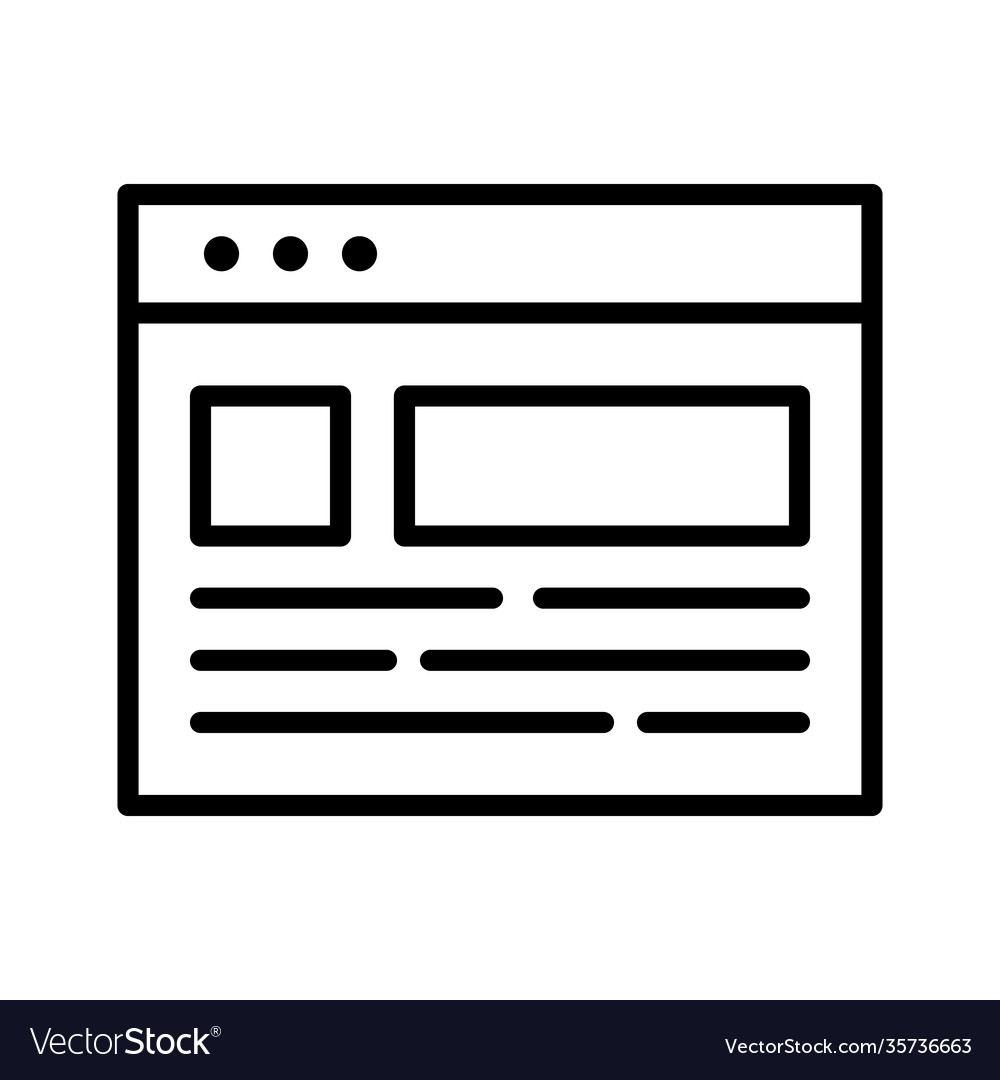 Browser layout template icon