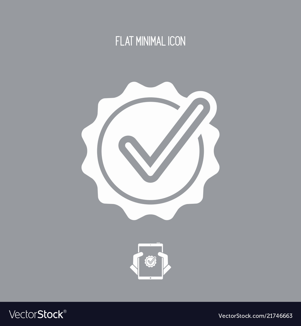 Checking quality symbol icon