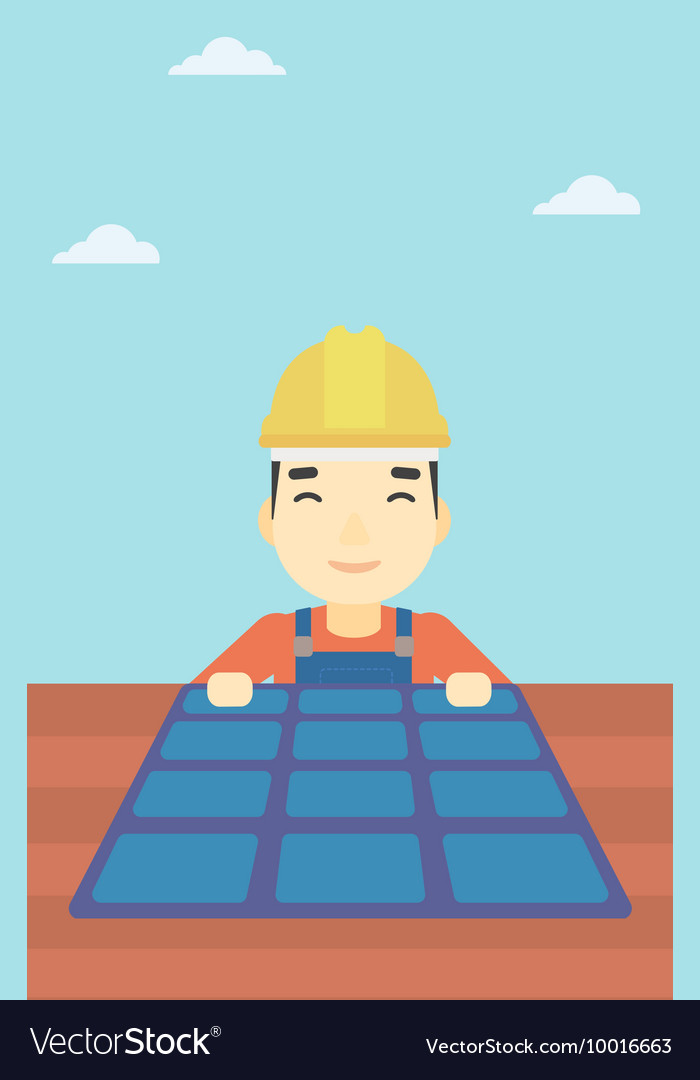 Constructor with solar panel