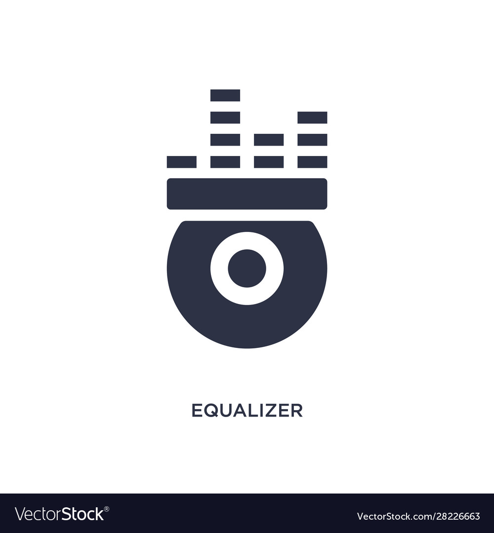 Equalizer icon on white background simple element
